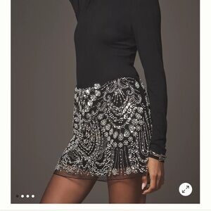 ISO- XS Embellished Black and Silver Skirt